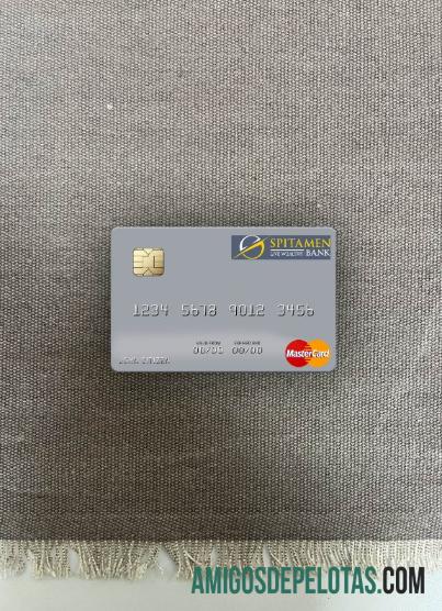 Tajiquistão Spitamen Bank Mastercard Photolook Front amostra